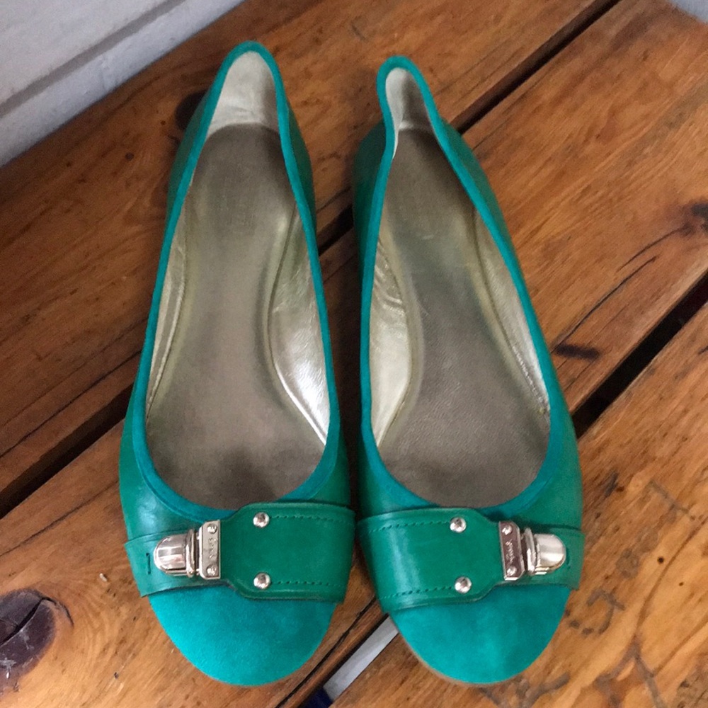 Coach leather/Suede Flats.
